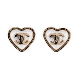 Chanel Cc Heart Stud Earrings Metal And #249907C80B